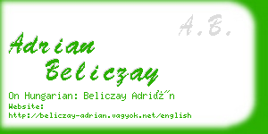 adrian beliczay business card
